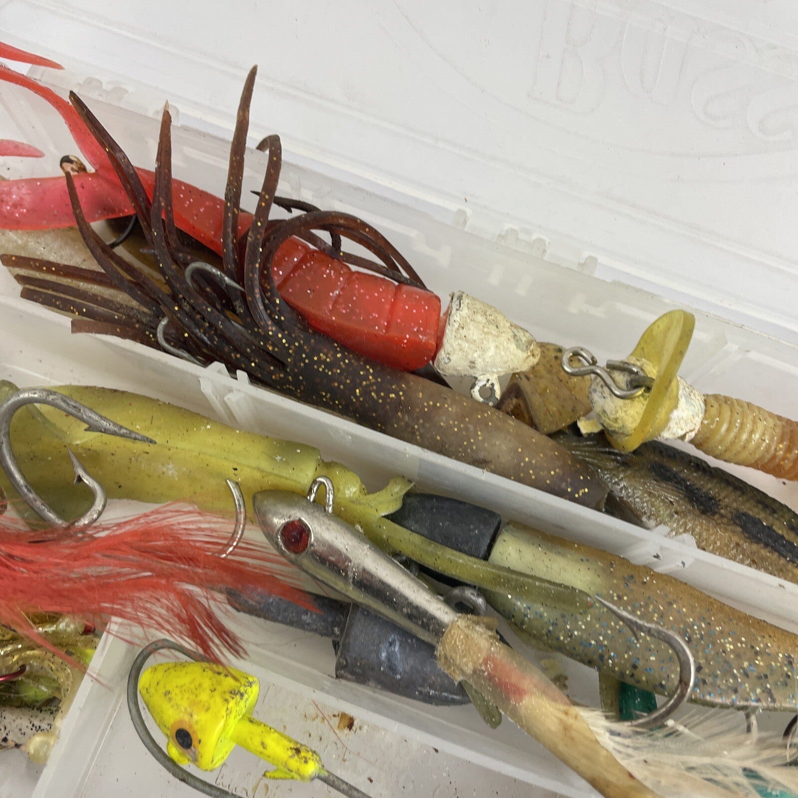 Huge Lot Bass Fishing Soft Lure - Worms Minnows Jig Grub Fishtrap Plastic Rubber