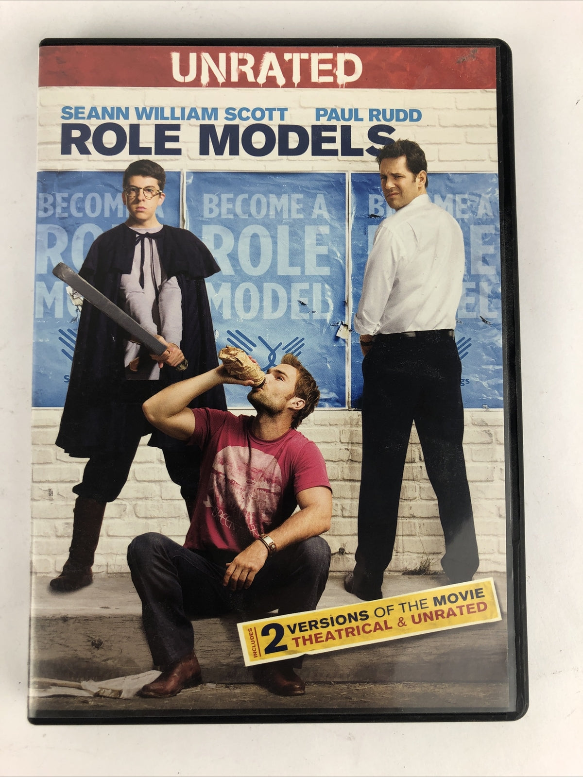 Role Models (DVD, 2008) 2 Versions Unrated & Theatrical Paul Rudd - Mint Disc