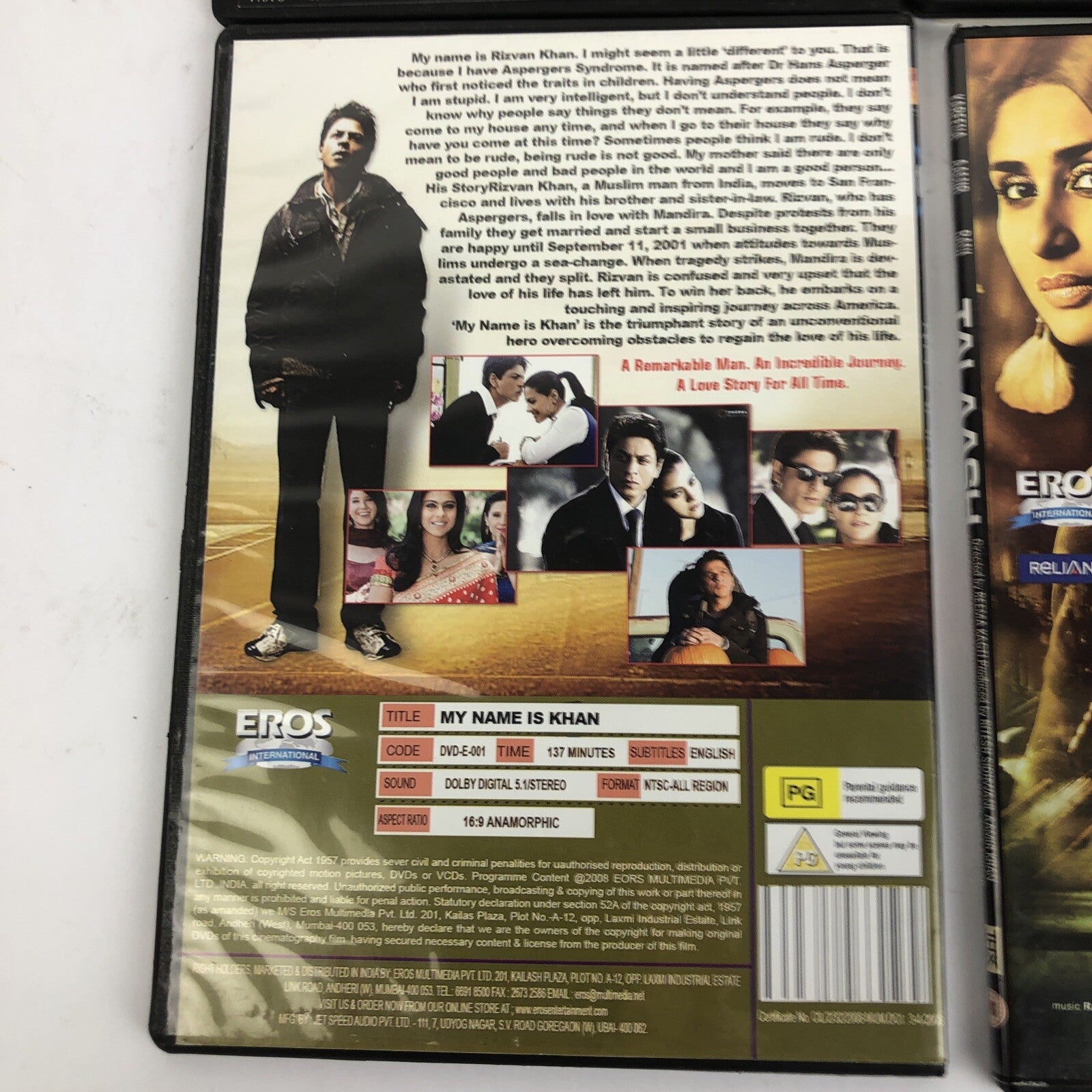 6 x Bollywood DVD Lot TALAASH INKAAR opna asmaan My Name is Khan RAB NE BANA DI+