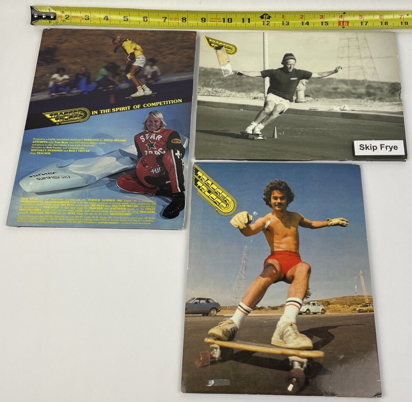Huge Lot of Vintage Tracker Trucks Skateboarding Trade Show Display Advert Proof
