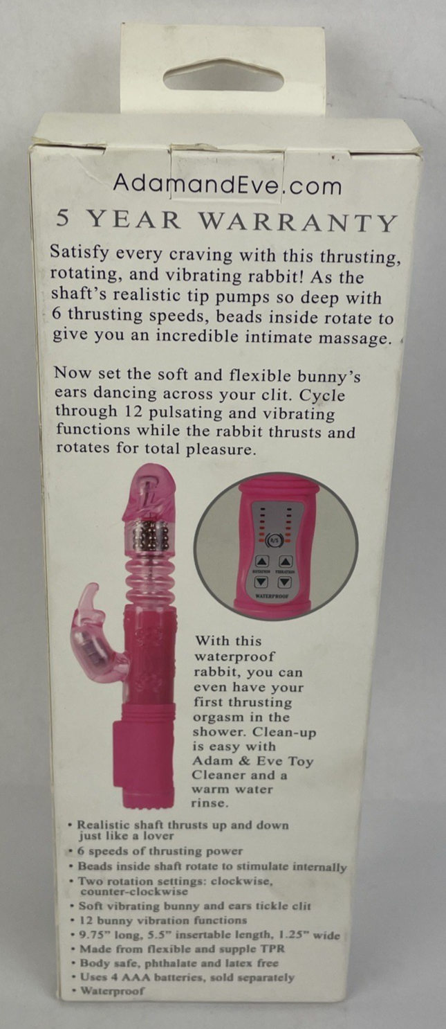 Adam and Eve Eve's First Thruster Rabbit Vibrator Toy Pink