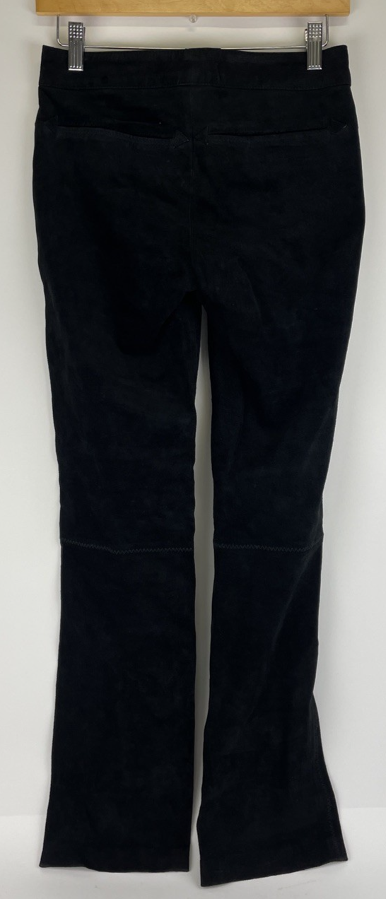 MONTOYA  Genuine Suede Leather Pants Size XS Nylon Lined Jet Black