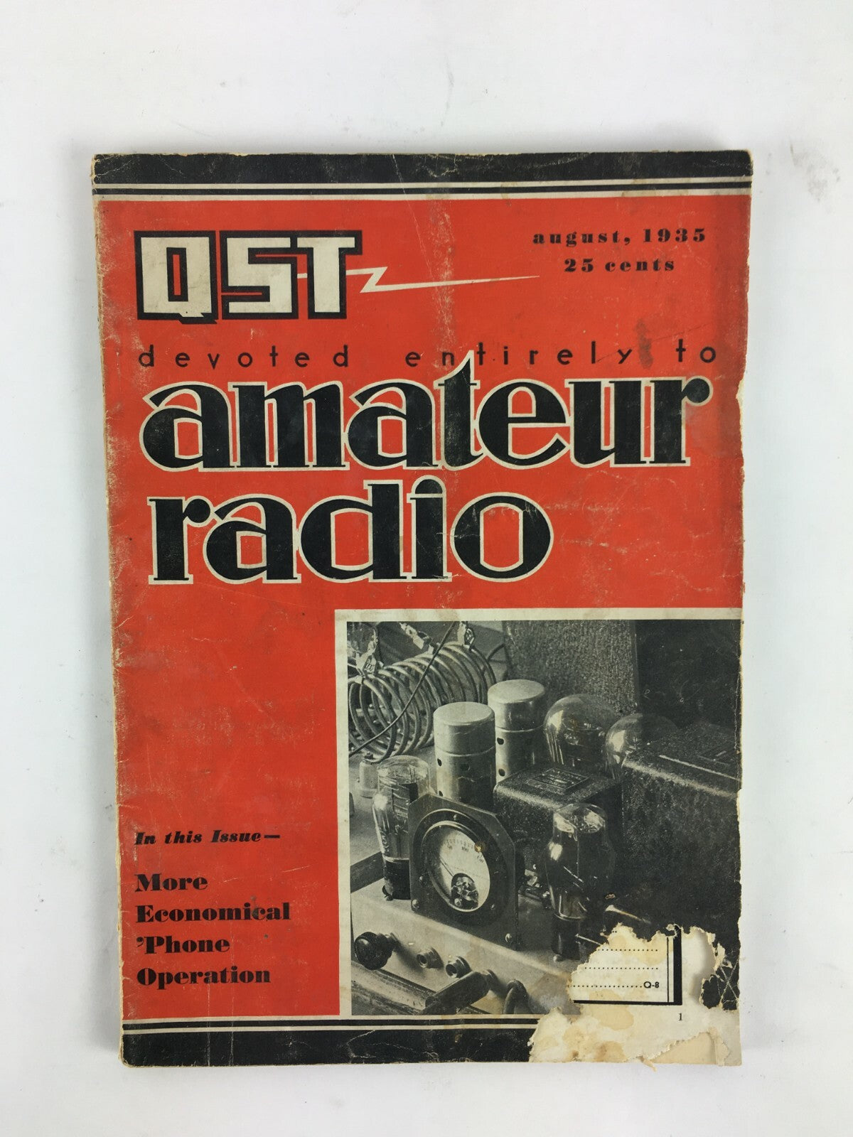 August 1935 QST Amateur Radio Magazine Issue More Economical Phone Operations