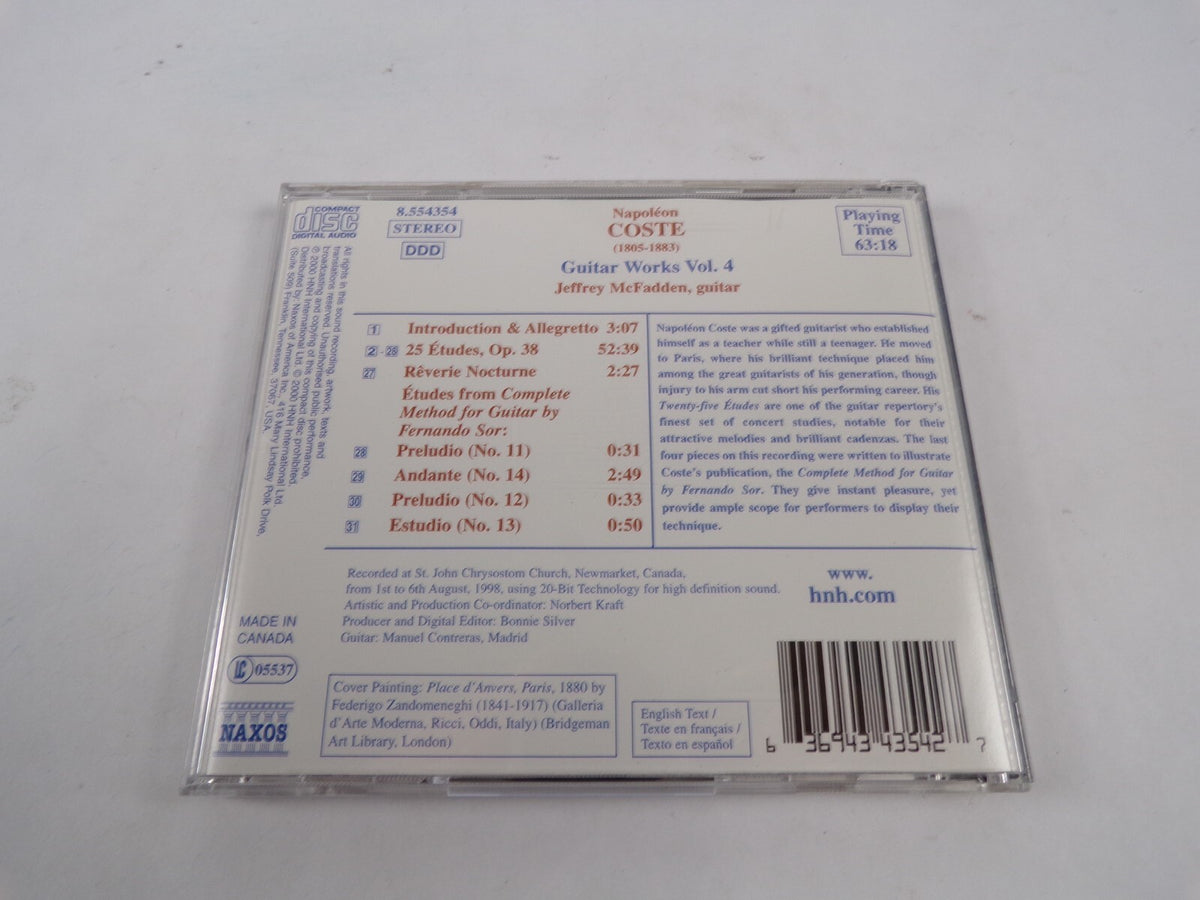 Napoleon Coste Guitar Works Jeffrey Mcfadden Guitar CD#43