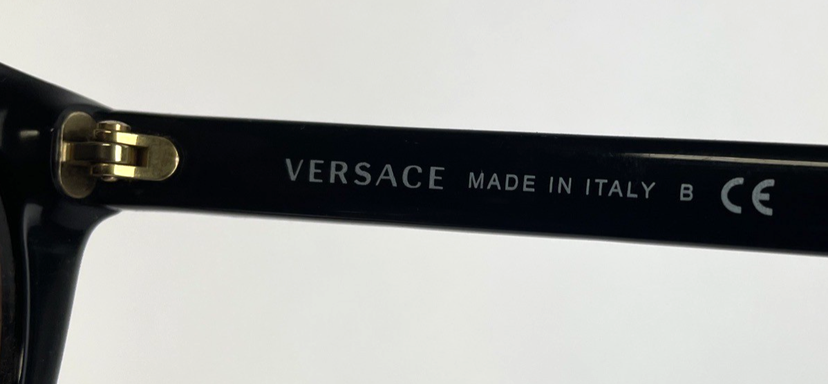 Versace Mod. 4281 GB 1/13 57 17 140 3N Black Frame Brown Lens Sunglasses Italy