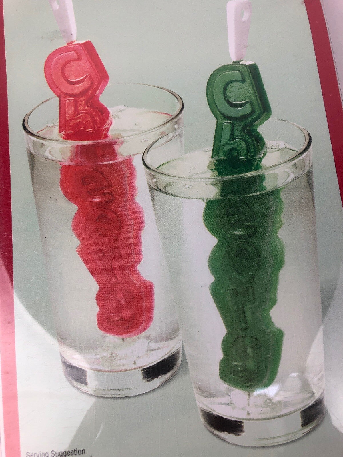 2 x Wilton CHEERS Ice Kabob Mold Red Silicone Tray Swizzle Stick -Party Favorite
