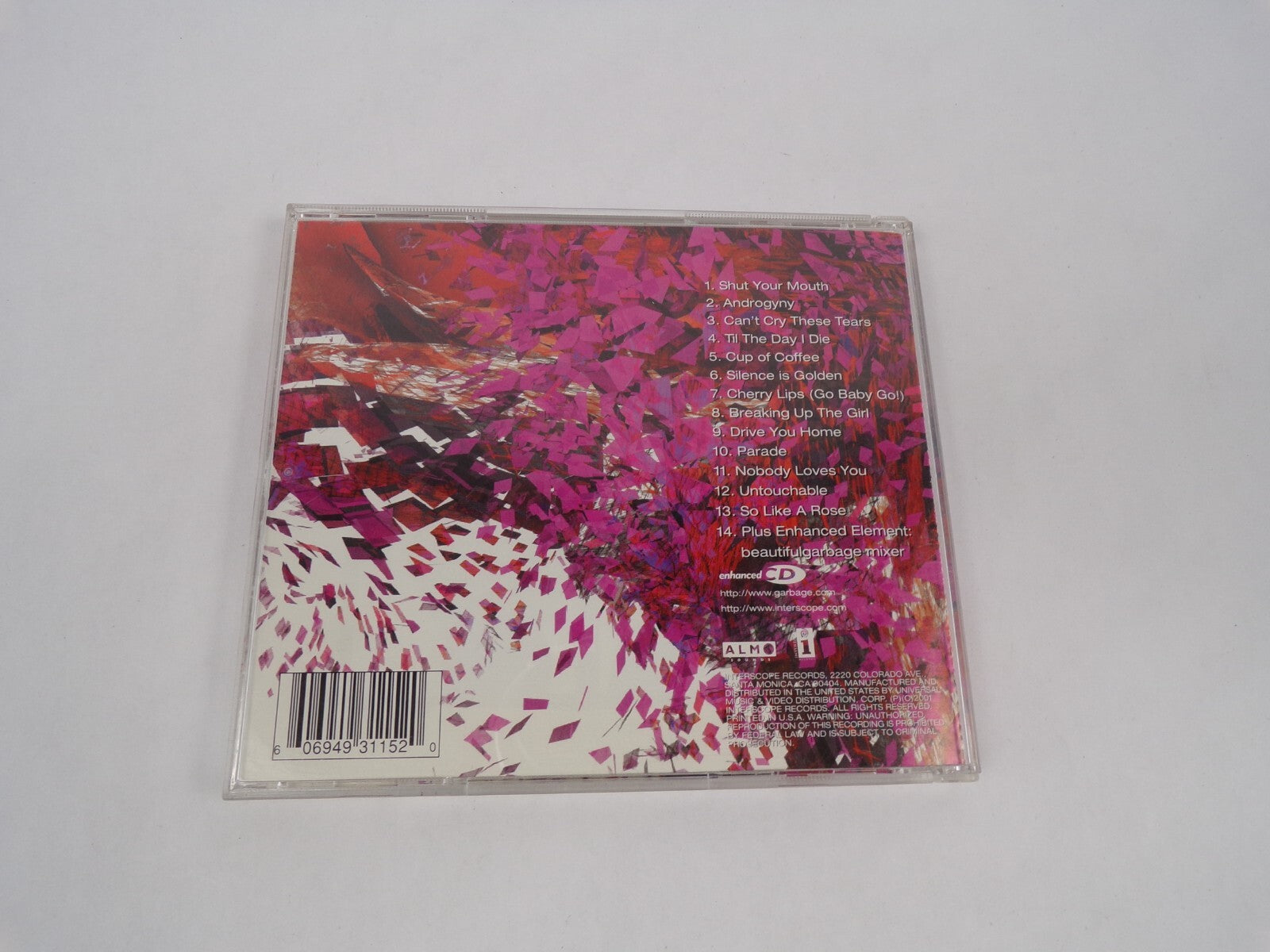 Beautifulgarbage Shut Your Mouth Androgyny Til The Day I Die Silence CD#63