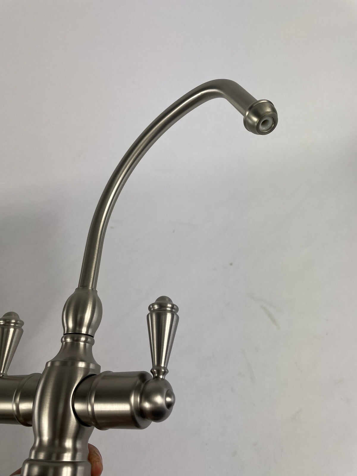 Mountain Plumbing Little Gourmet MT1201 BRN brushed nickel hot and cold kitchen faucet