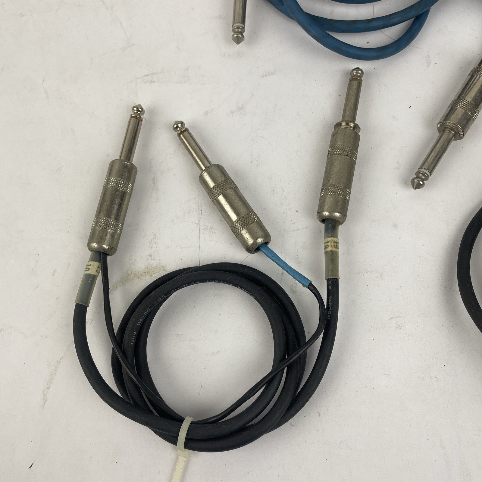 1/4" Mono Jack Male to 1 4" Mono Jack Male Cable Lot of 8 Assorted Lengths