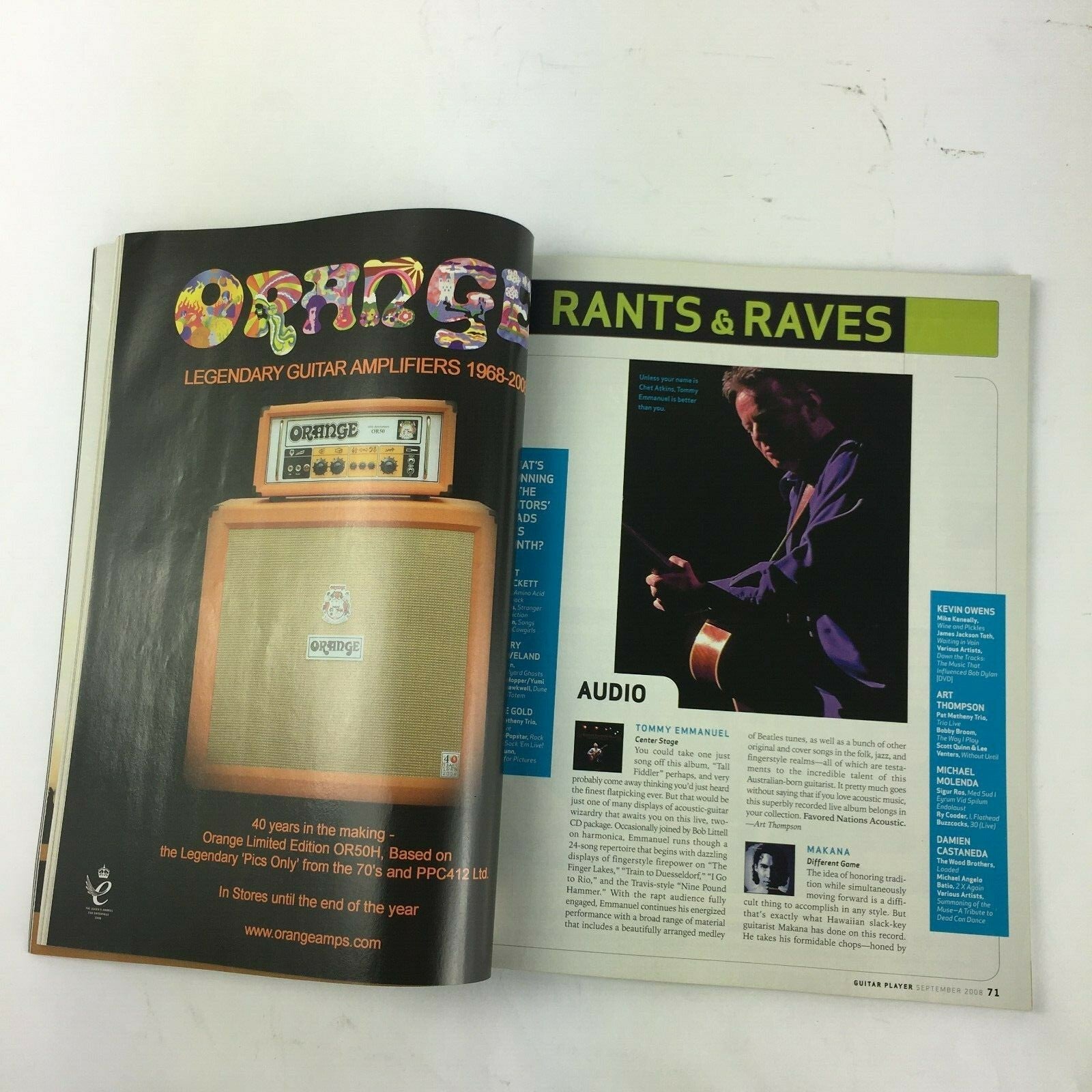 September 2008 Guitar Player Magazine Pat Metheny Bo Diddley Jennifer Batten