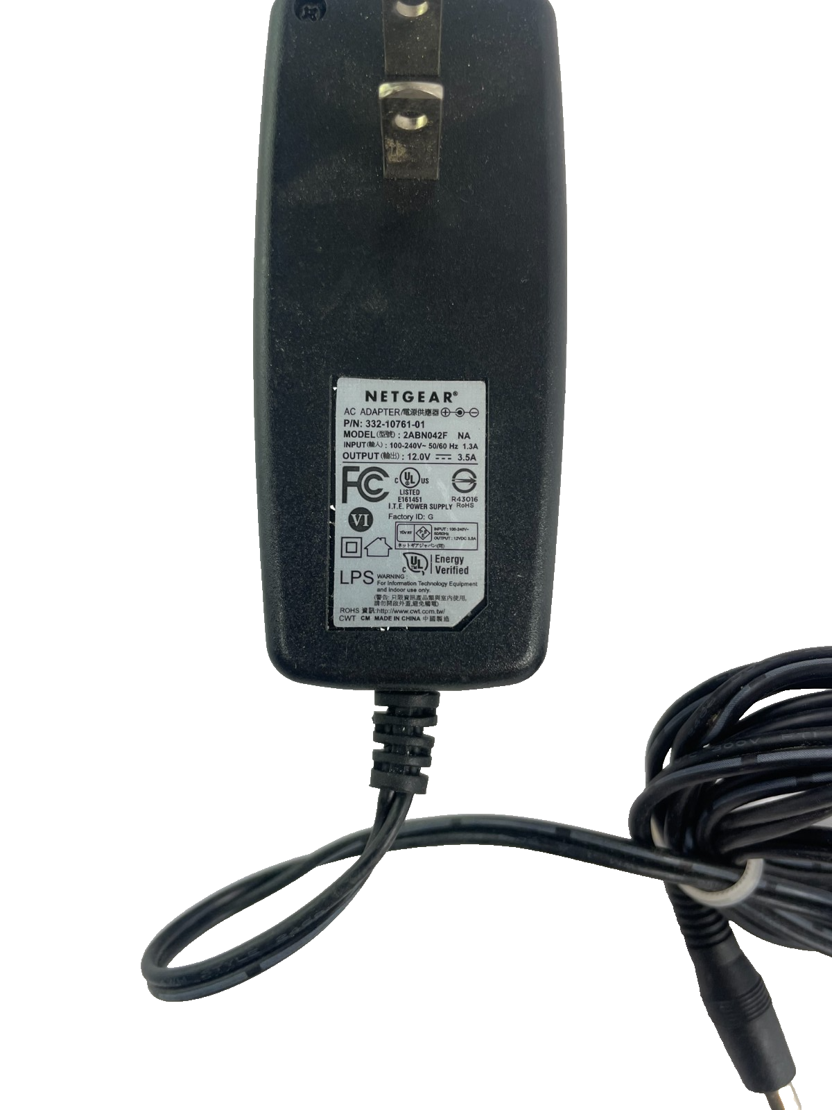 Geniune Netgear Model 2ABN042F Output 12V 3.5A Powet Supply AC Adapter #A83