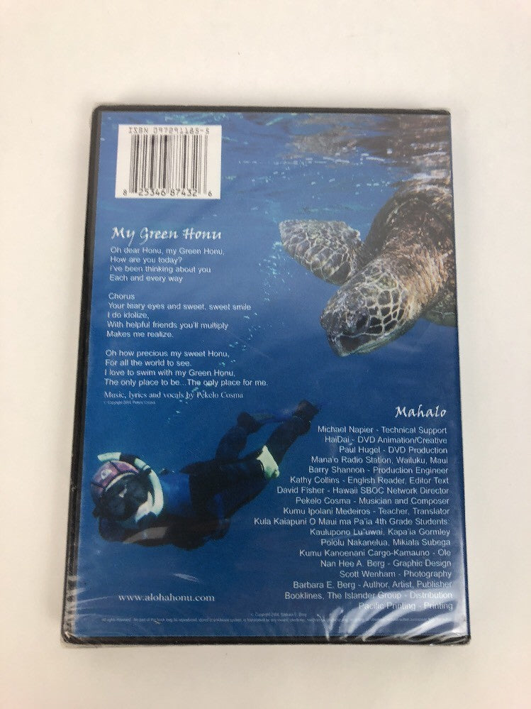 Honu the Green Sea Turtle Barbara E. Berg (Hawaiian / English Reading DVD Rare