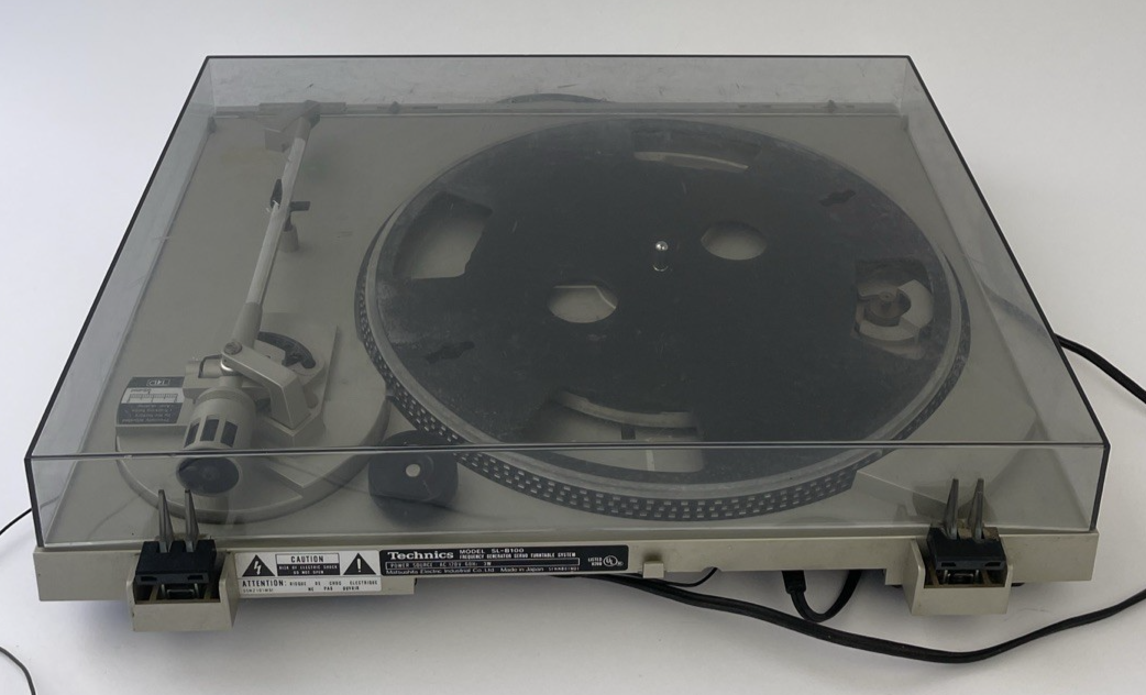 Technics SL-B100 Turntable w Audio Technica TC150EP Stylus For Parts or Repair