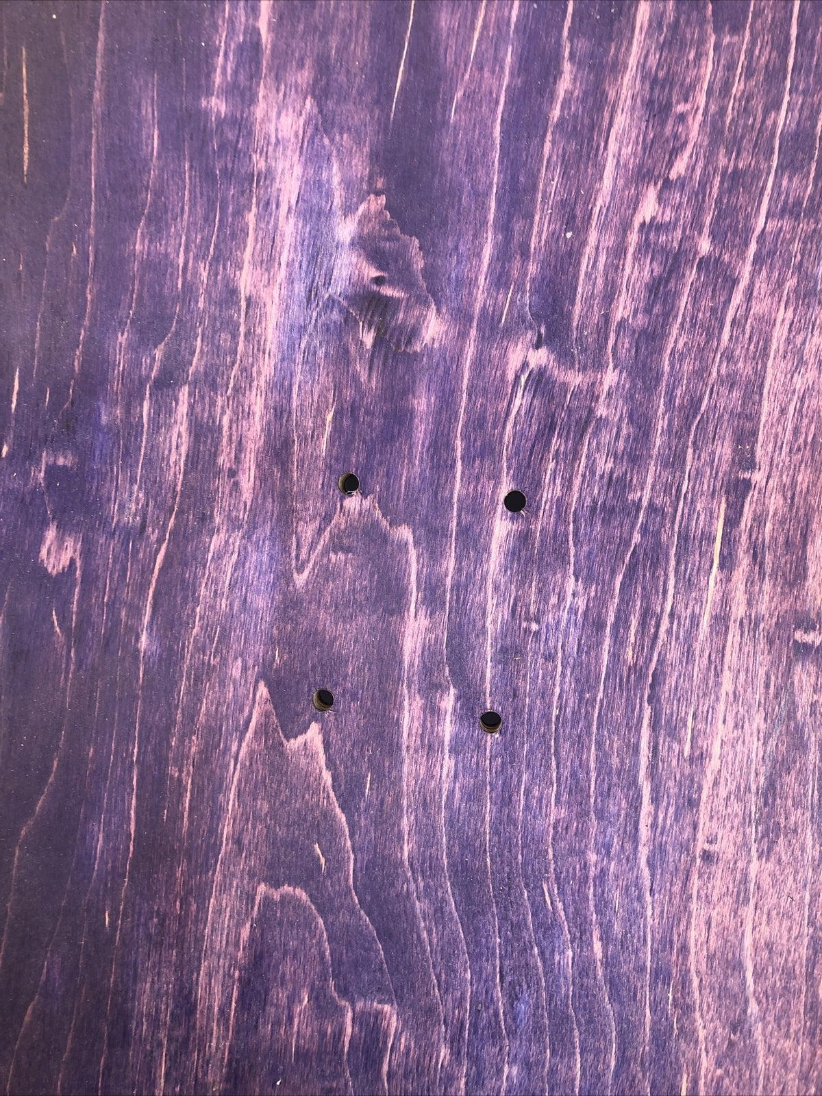 Skateboard Deck Blank Uncut 10" x 34" w 14.25 Wheelbase Pre Drilled Purple Stain