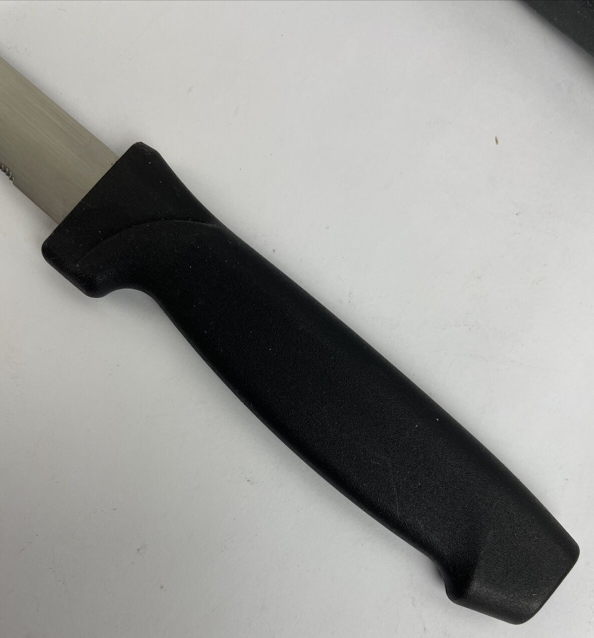 Lot 12 x Don 4.5" Blade Point Tip Black Plastic Handle Steak Knive Set Quality