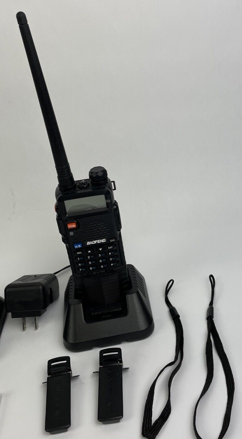 4 x BAOFENG UV-5R 8W Dual Band Two-Way Radio Black w Battery + Short / Tall LOOK