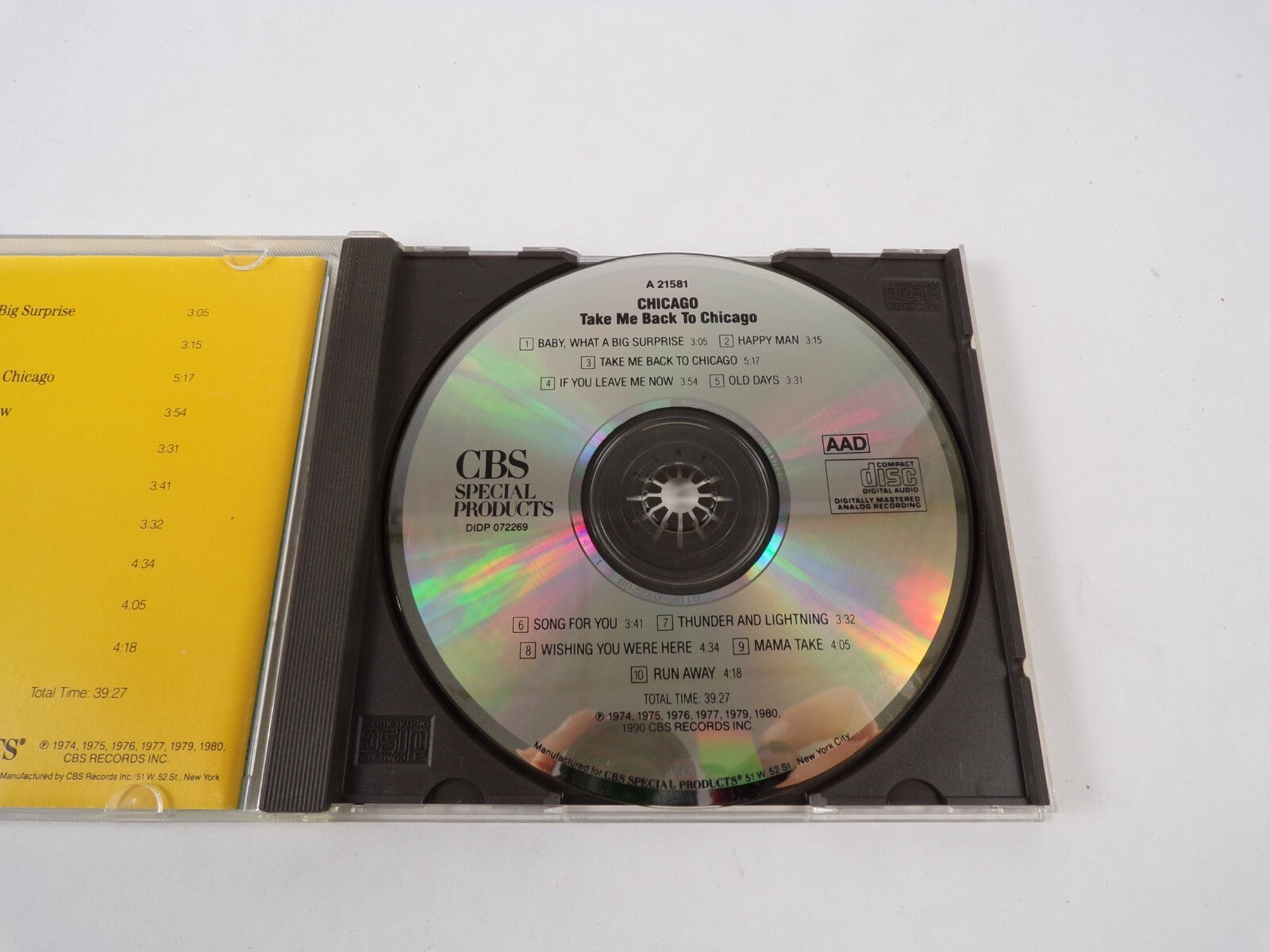 Chicago Take Me Back To Chicago CBS Special Products Baby, What A Big Man CD#46
