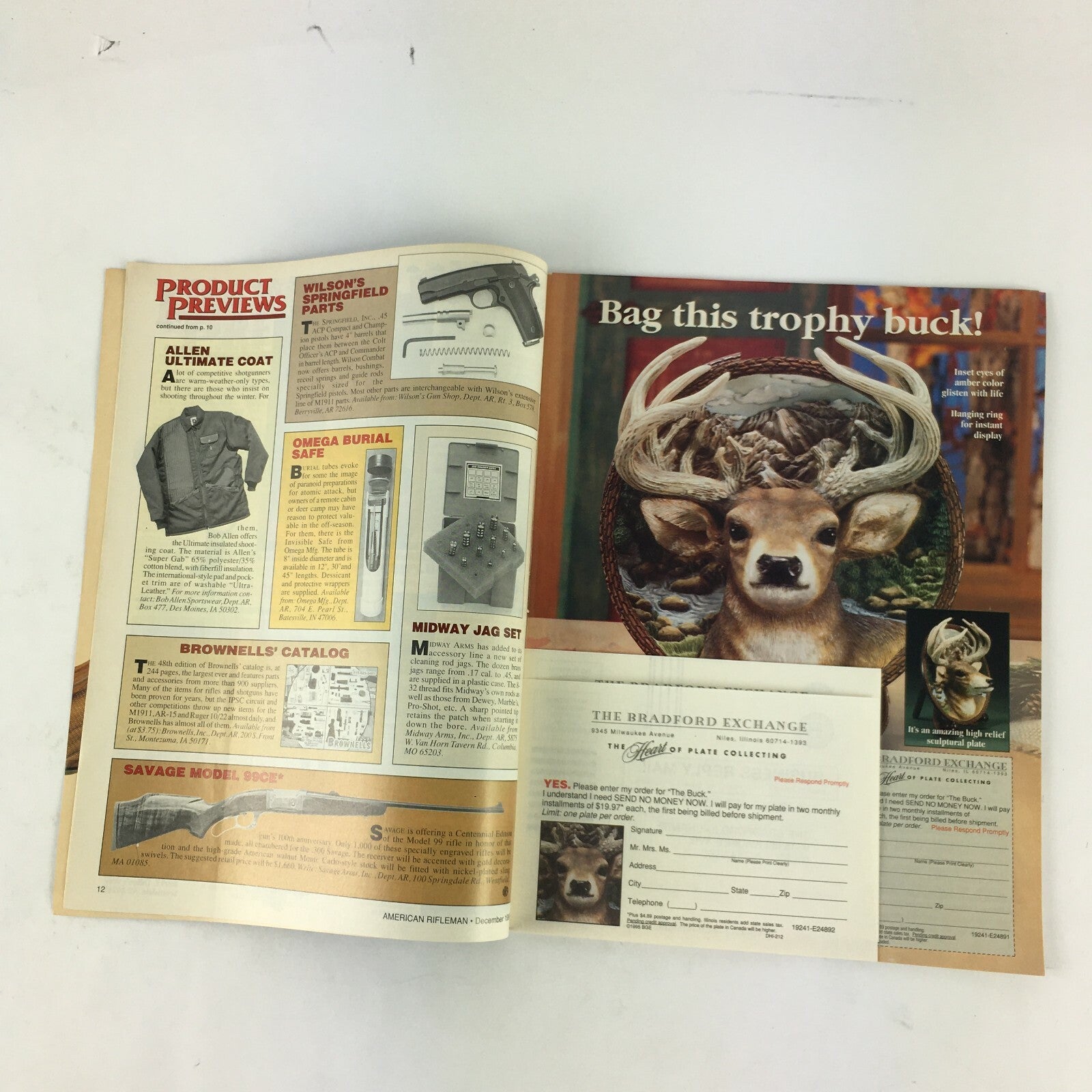 December 1995 American Rifleman Magazines SIG P239 Compact 9mm Dope Bag .270