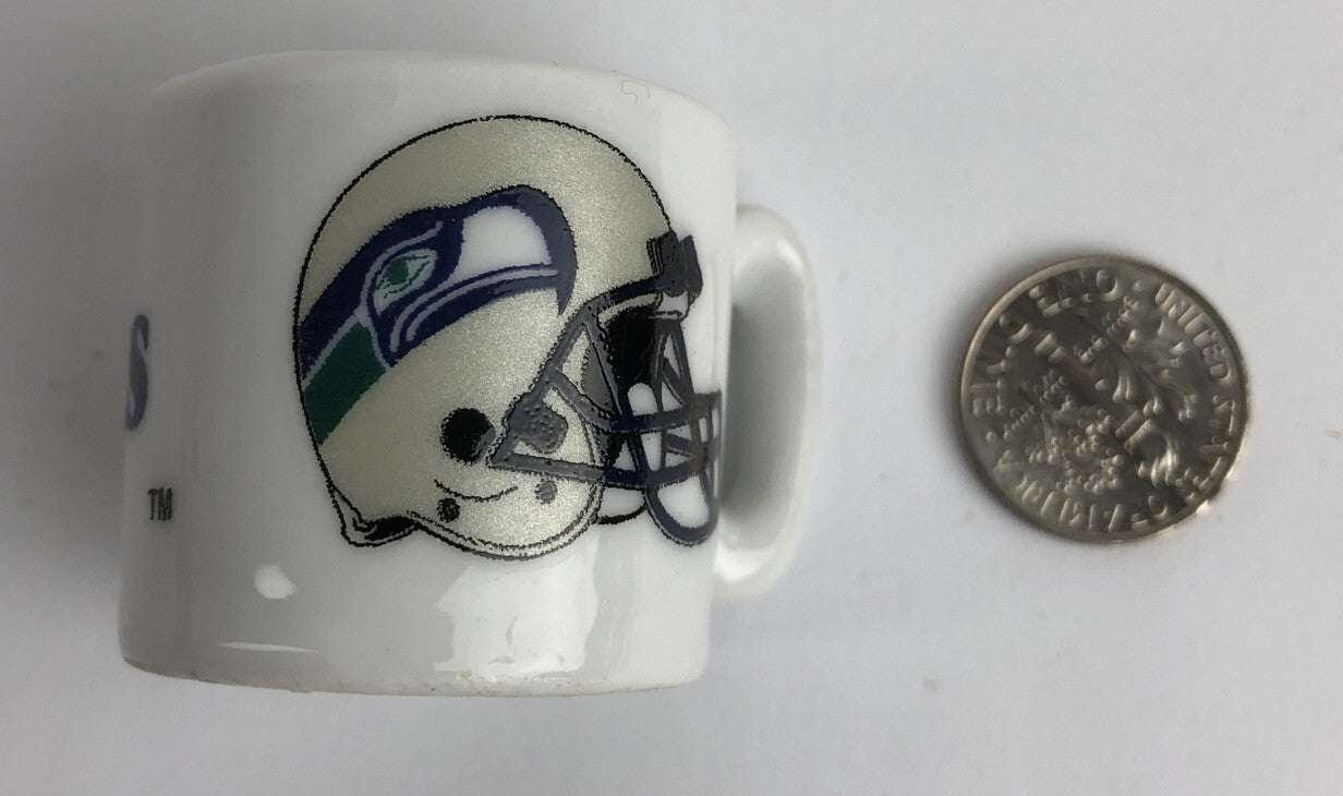 Vintage NFL Mini Coffee Cup Mug Seattle Seahawks1.25" Collectible Miniature