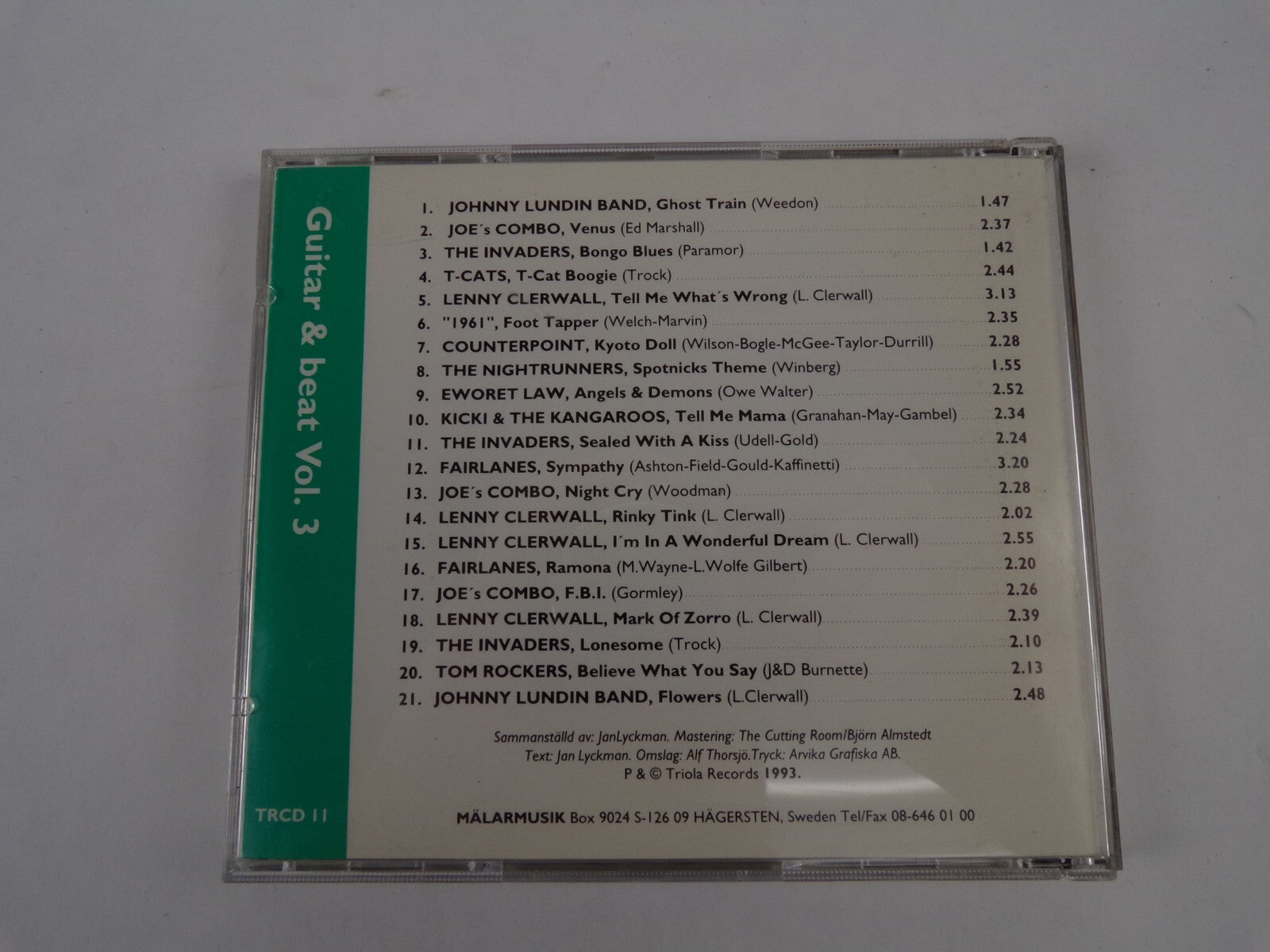 Guitar & Beat Vol 3 Joe's Combo Fairlanes The Invaders Counterpoint CD#41