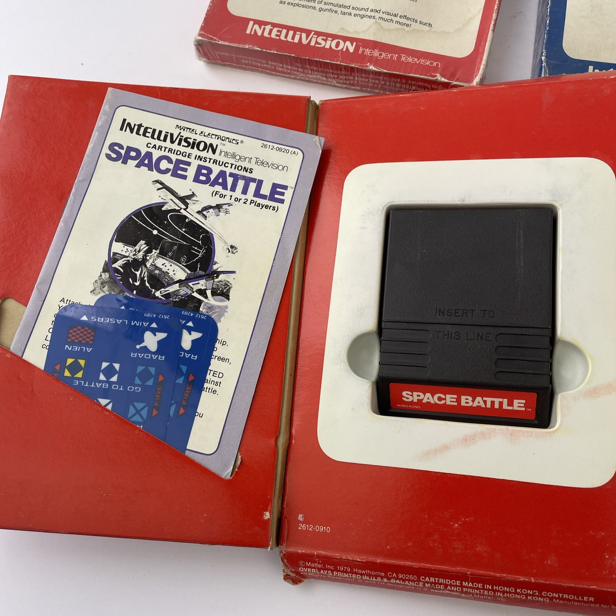 4 x INTELLIVISION Mattel Electronics Games Night Stalker Space Battle US Skiing+