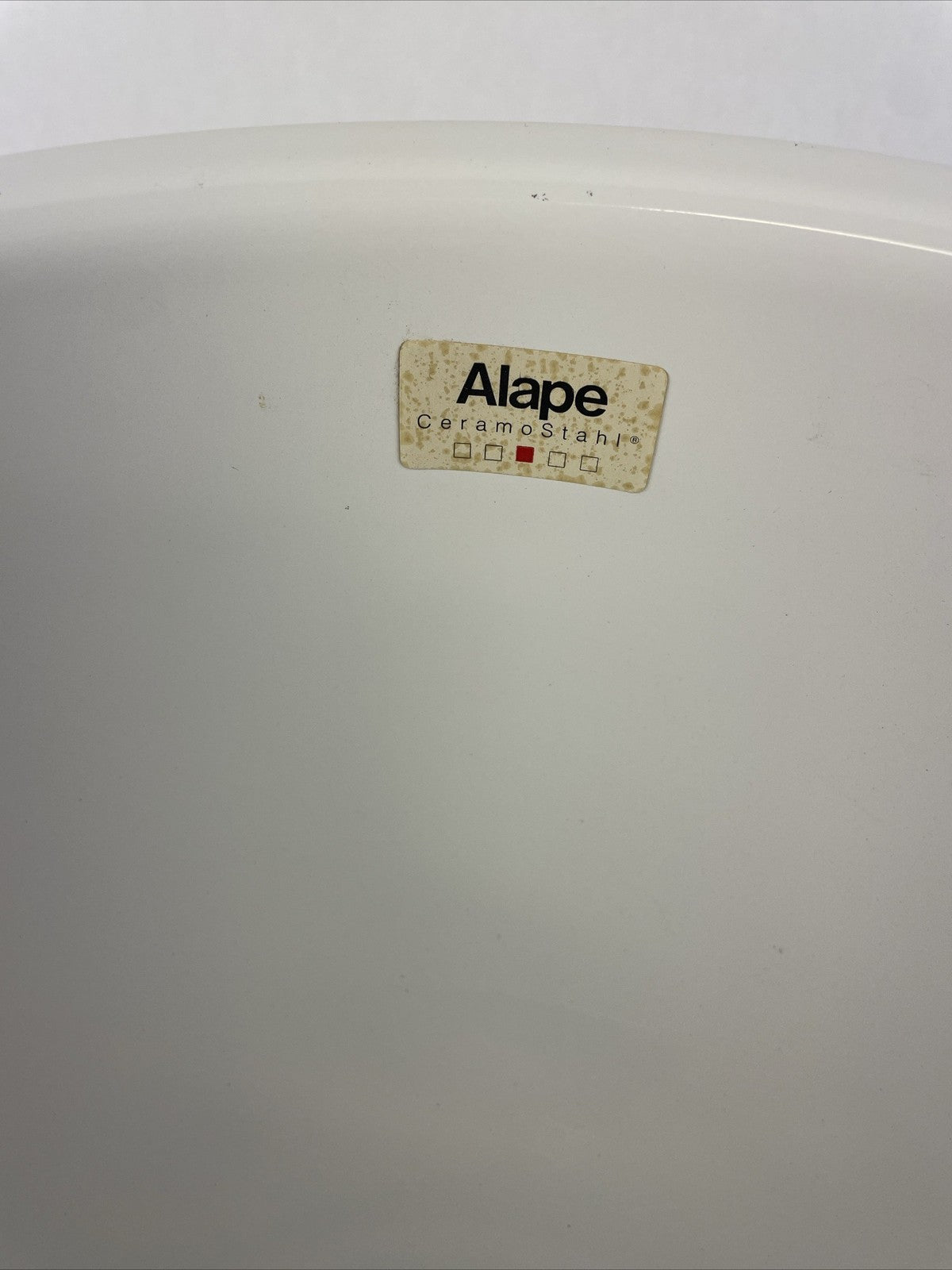 Alape Ceramostahl top mount Bathroom Designer Sink Glossy White OD 15.75" 400mm