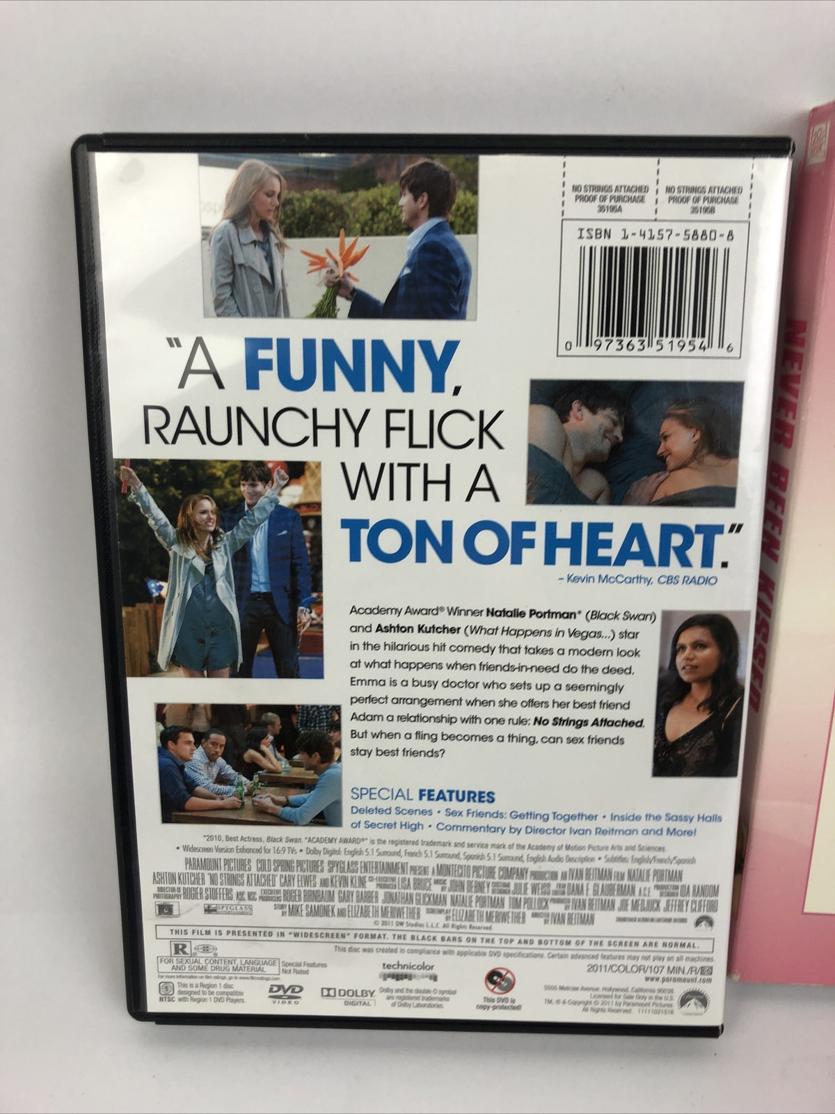 No Strings Attached * Never Been Kissed * (2 DVD Lot) Romantic Comedy - LOOK