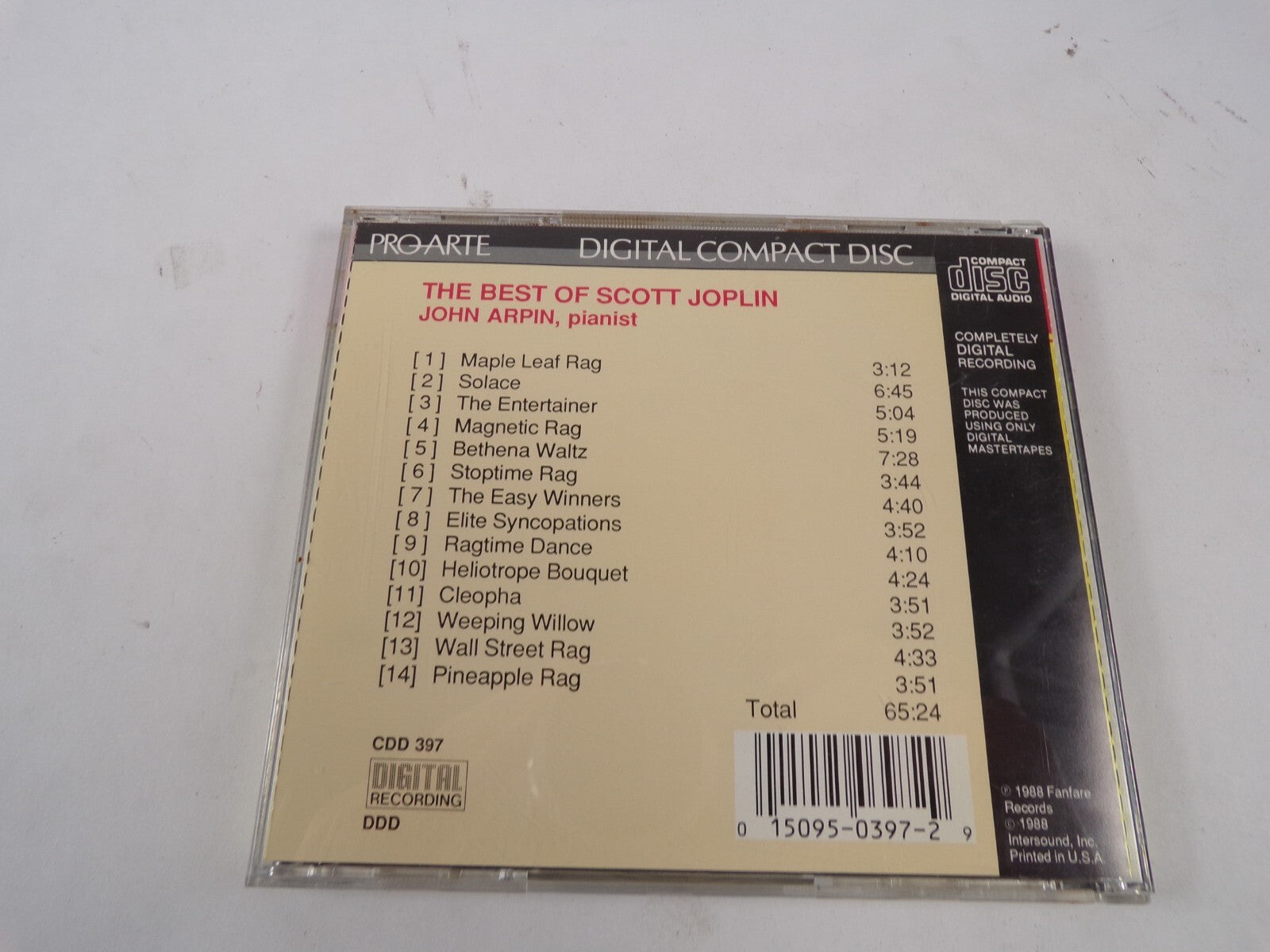 Over 65 Minutes Of Music Scott Joplin Greatest Hits The Easy Winners MapleCD#39