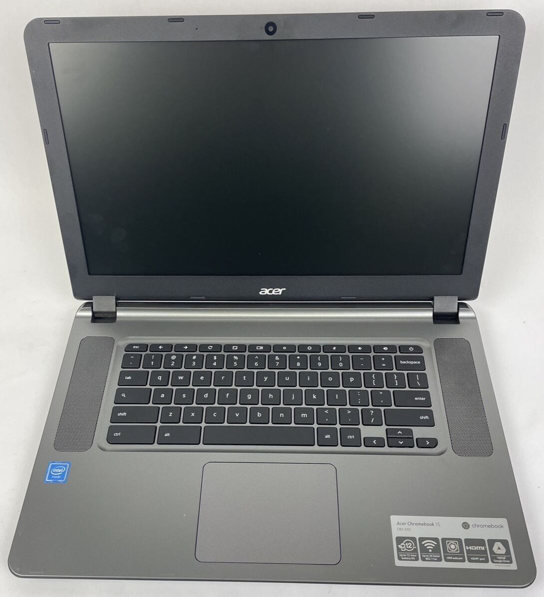 Lot of 2 x Acer Chromebook 15 - CB3-532 - Model N15Q9 - No Power Cords Included