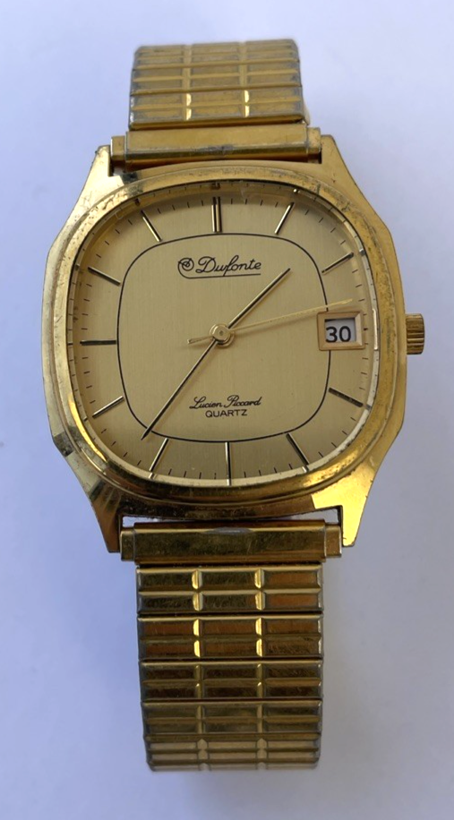 Vintage Dufonte Ladies Gold Tone Watch Lucien Piccard Quartz
