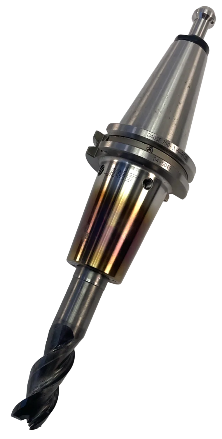 HAAS C40SF .750 x 3.15 Shrink Fit Holder 04-0048 CAT40 25K + 3 Prong End Mill