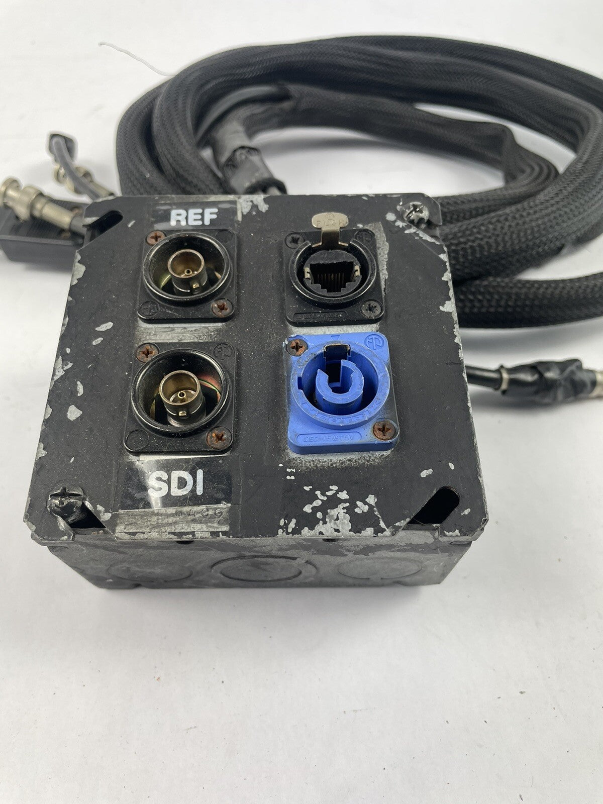 Breakout box Audio Snake 4 inputs Neutrik powerCON 20A EtherCon RJ45 BNC #A