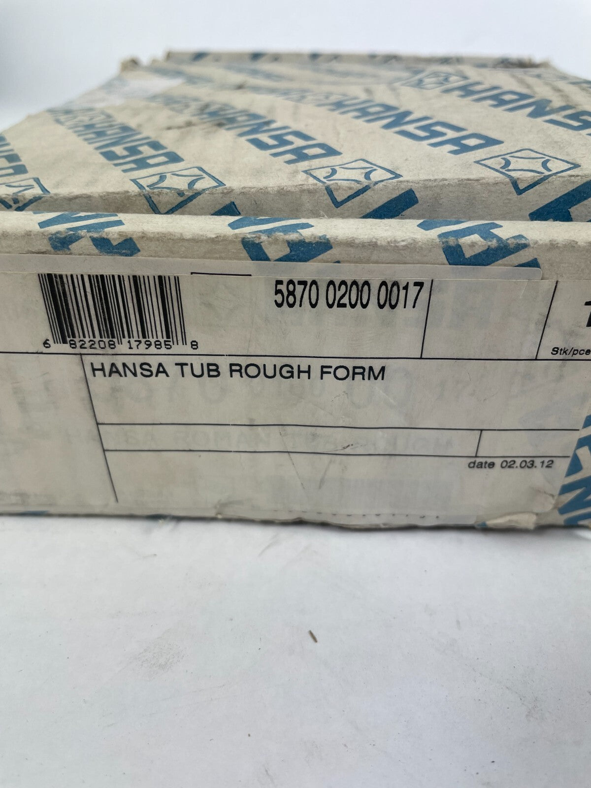 Hansa Tub Rough Form 5870 0200 0017 Polished Chrome Soild Brass