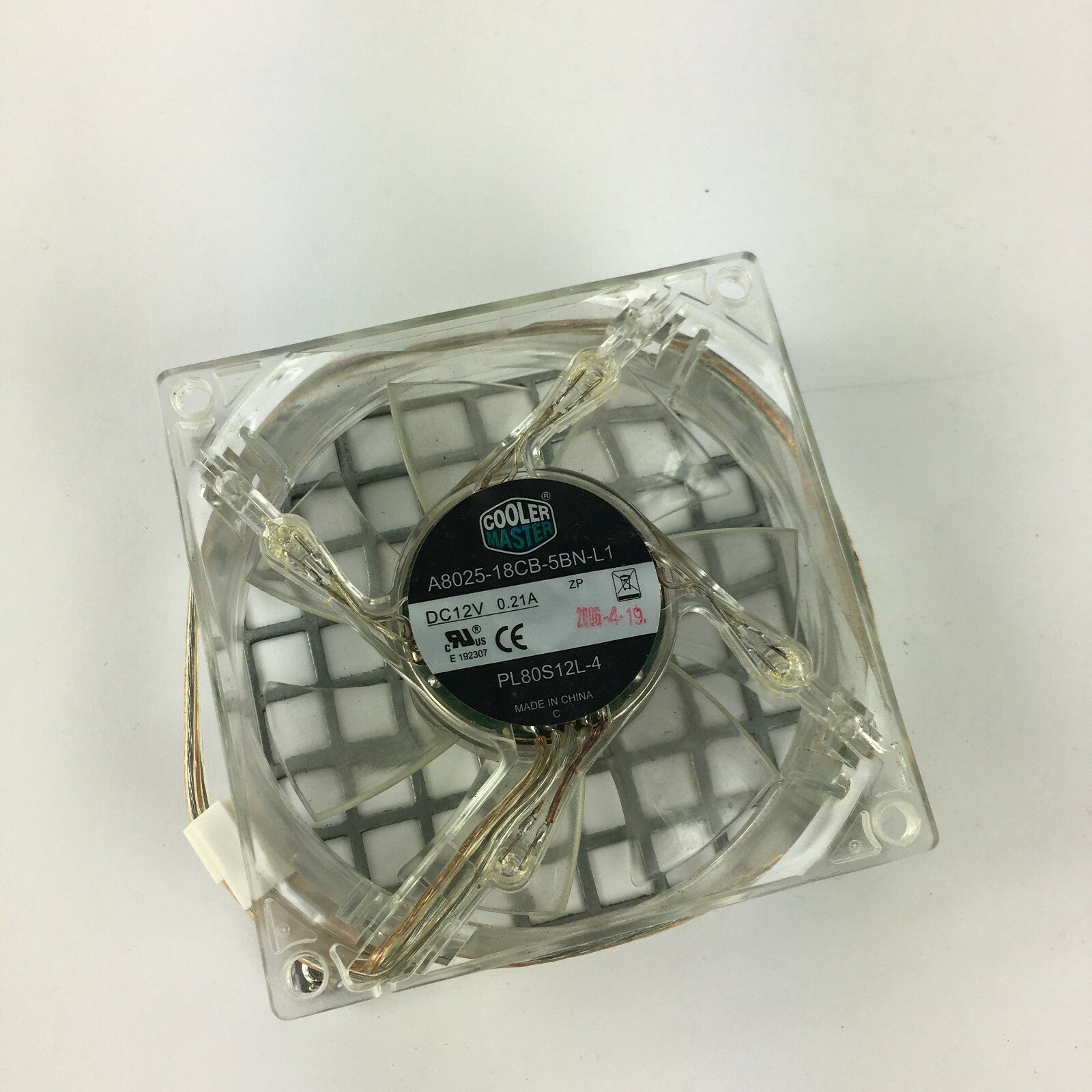 Cool Master A8025-18CB-5BN-L1 DC 12V 0.21A PL80S12L-4