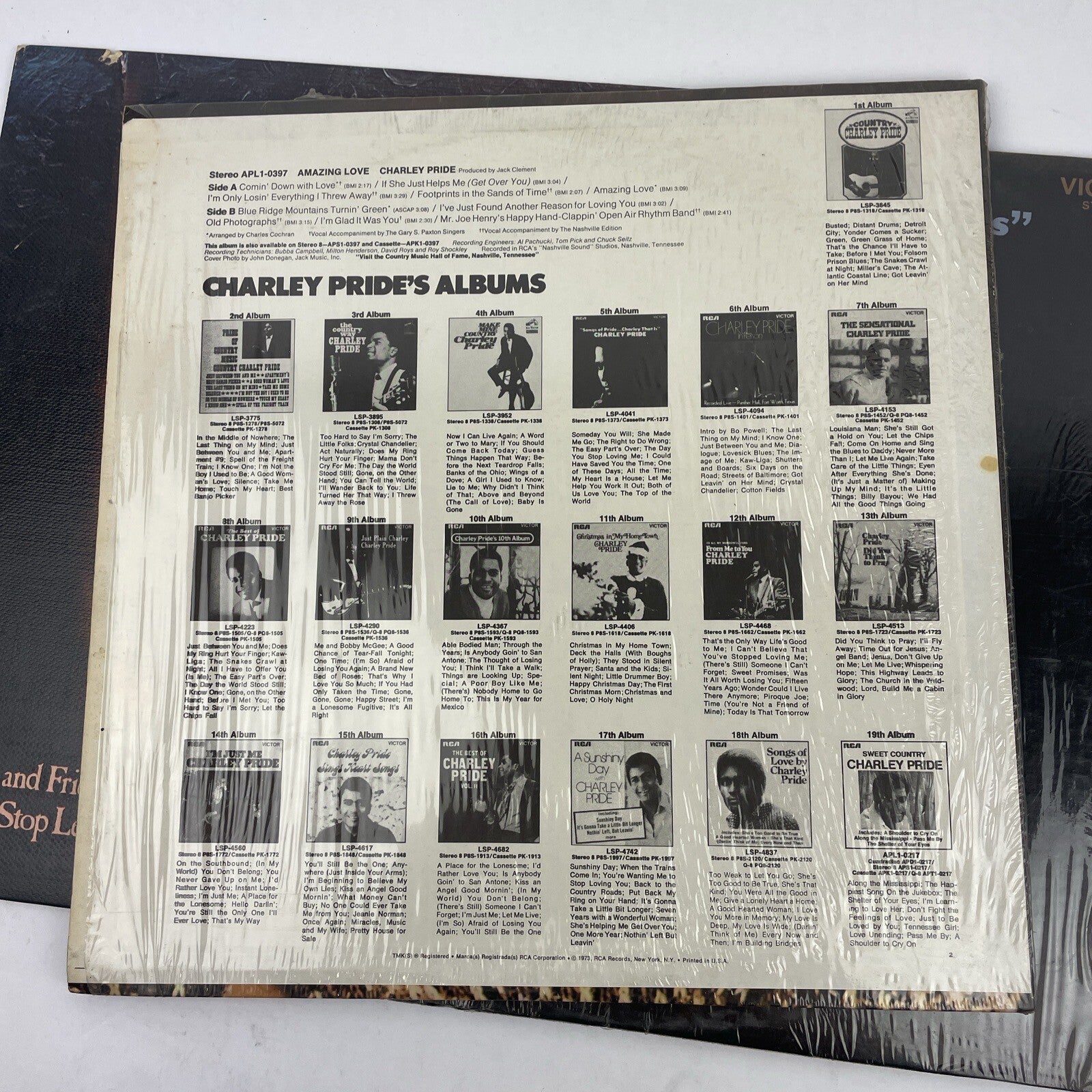 3 x CHARLIE PRIDE LP Record Lot Amazing Pride, Burgers and Fries, Songs of Pride