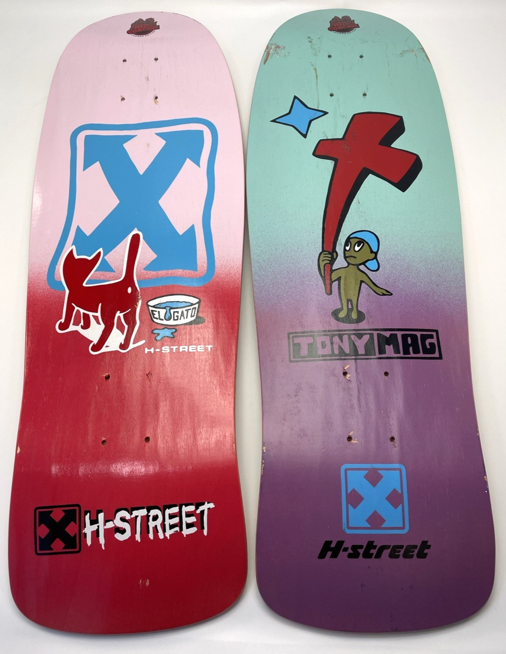 H-STREET Eddie Elguera + Tony Magnusson Reissue Skateboard 80s Wood Hell Concave