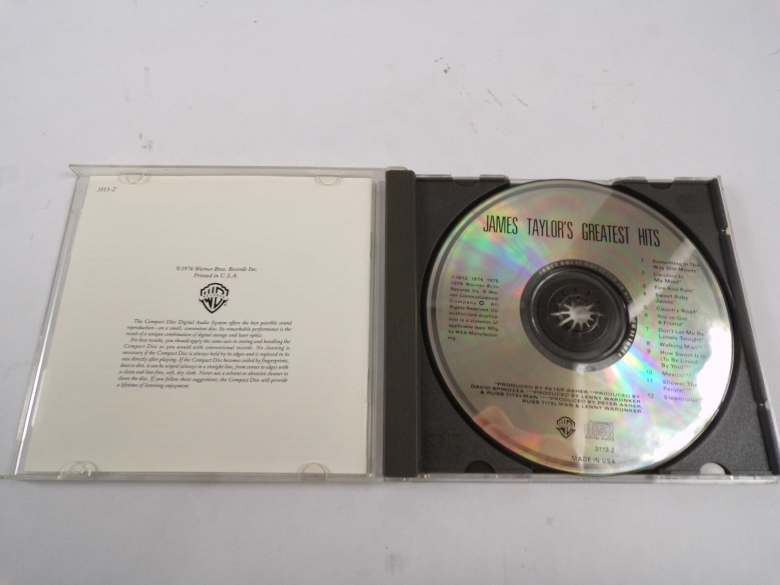 James Taylor Something in the Way She Moves Carolina In My Mind SteamrollerCD#51