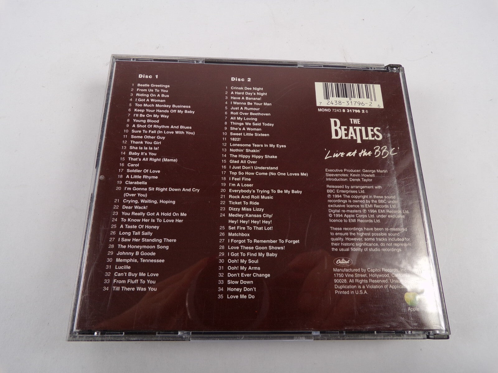 The Beatles British Broadcasting Corporation From Us To You I Got A Woman CD#62