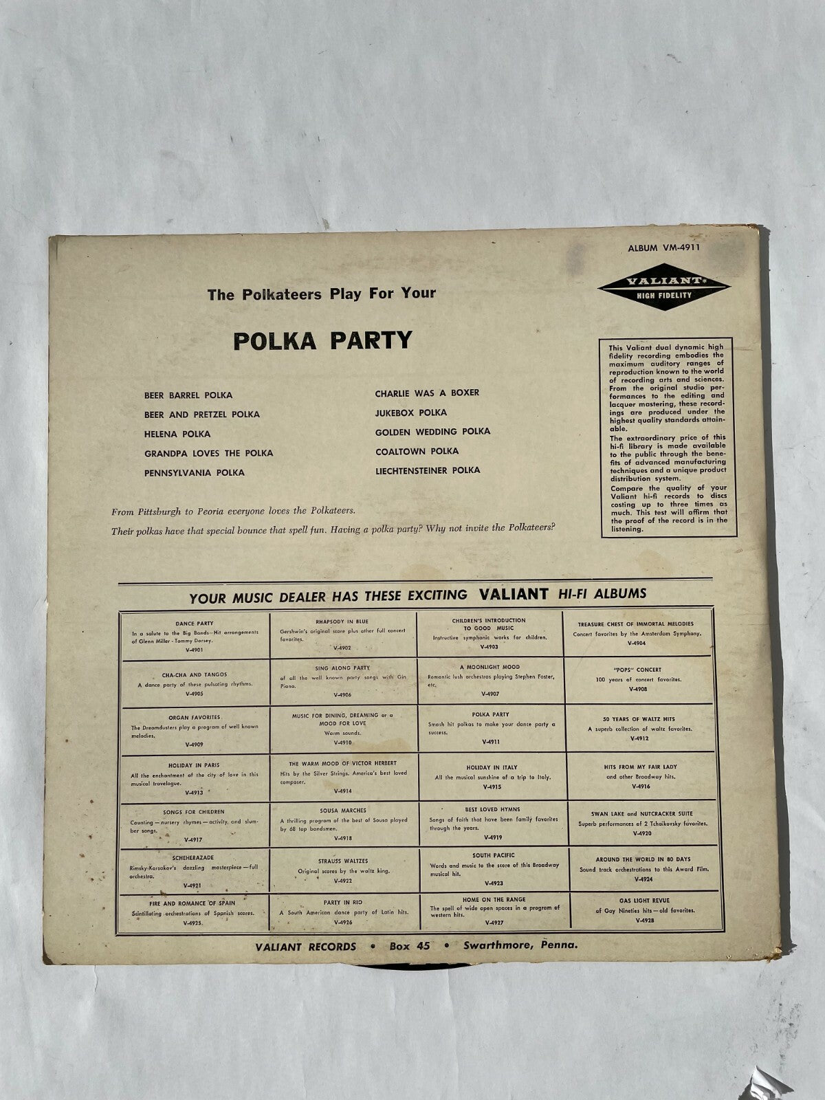 The Polkateers Play for Your The Polka Party Vinyl Record Q10
