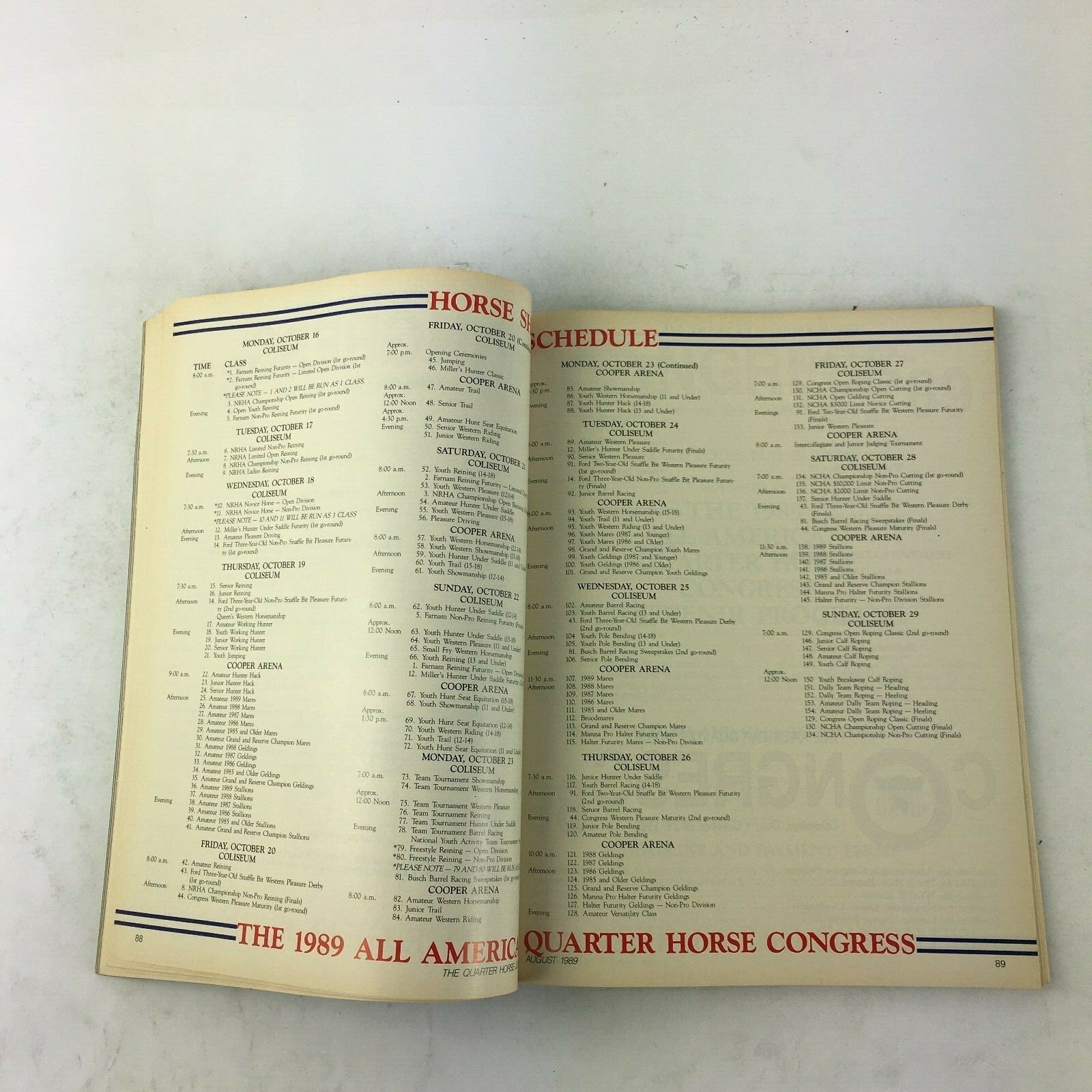 August 1989 The Quarter Horse Journal Magazine International Issue