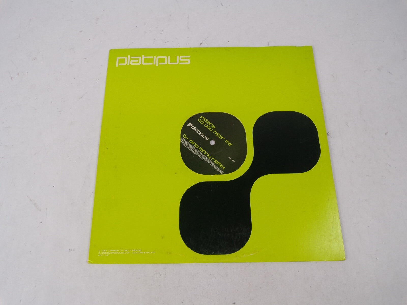 Platipus Indiana Do You Hear Me B-Dino Lenny Remix Vinyl Record