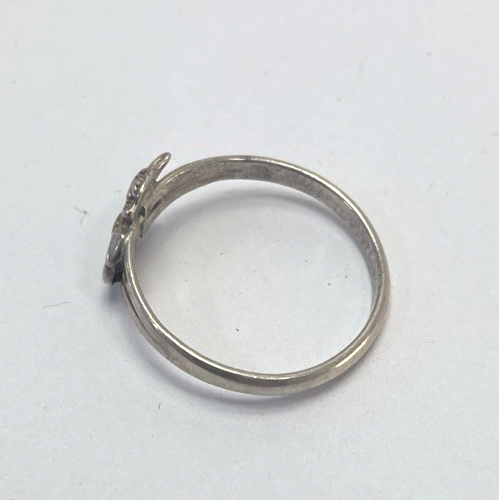 Dainty Native American Minimalist Wild Rose 925 Sterling Silver Ring Size 4.25