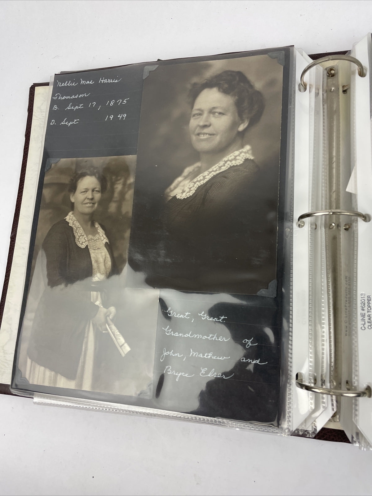 Antique Picture Album w/ tintypes B&W photos with Stories - LOOK
