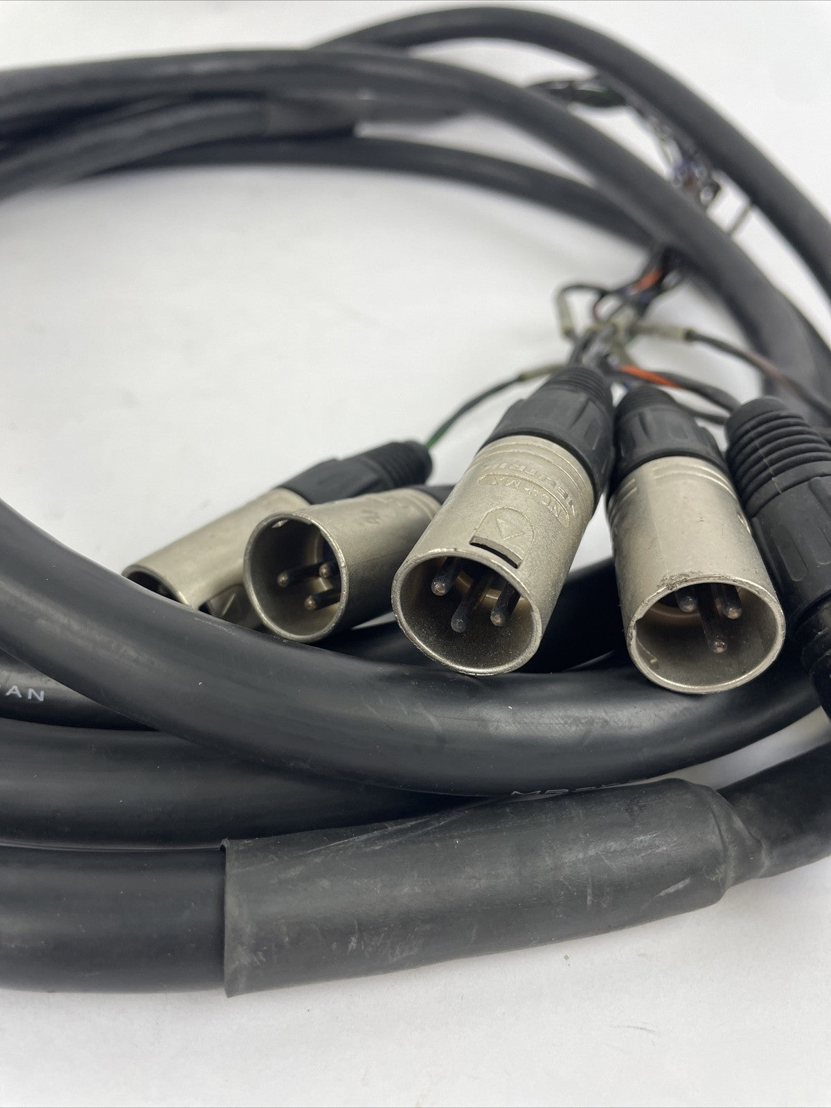 Male / Female 25 Pin AES EBU to 4M  4 x F 4 x M 3 Pin XLR Breakout Snake Cable