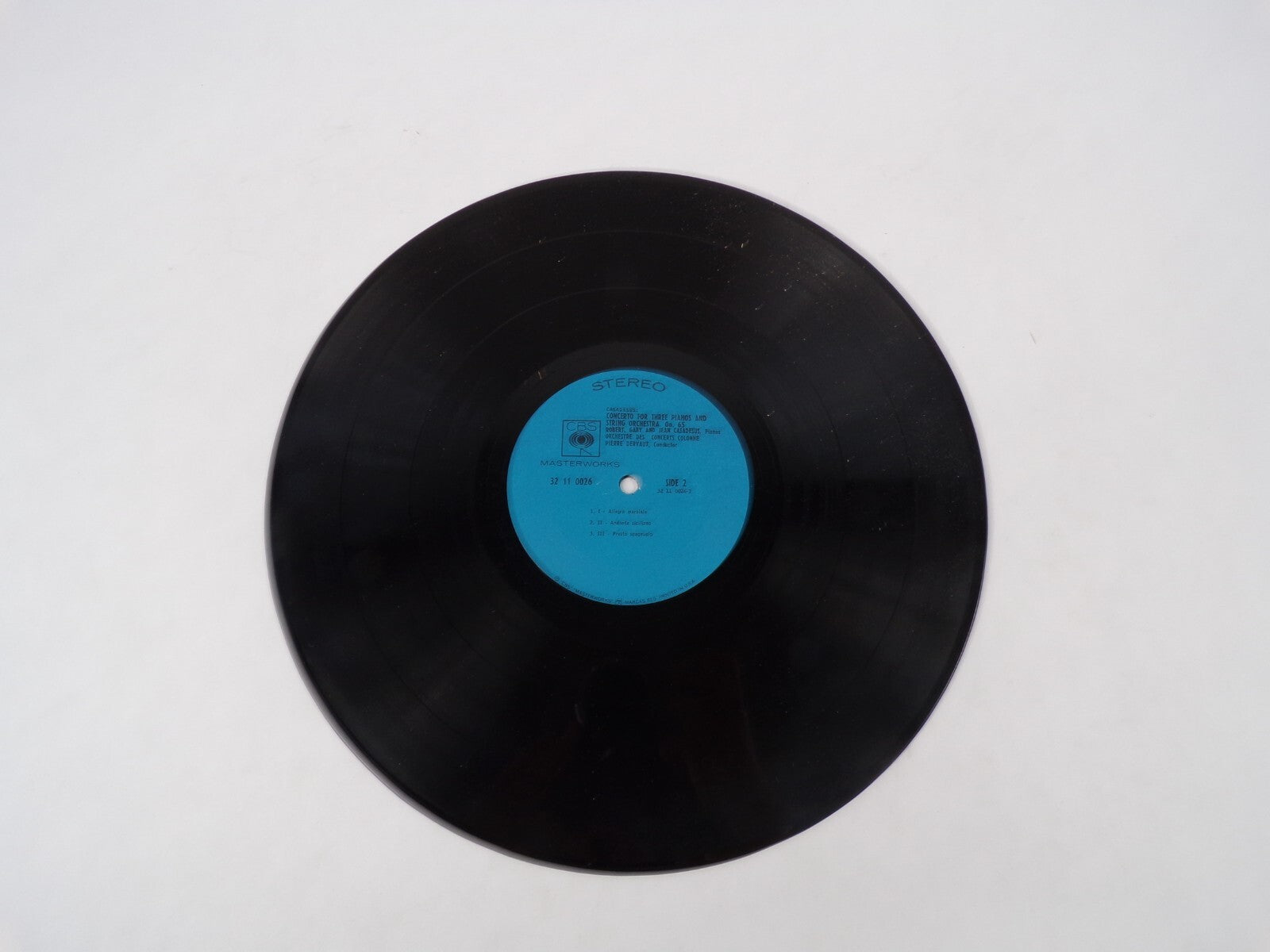 Robert Gaby & Jean Casadesus Pierre Dervaux Vinyl Record