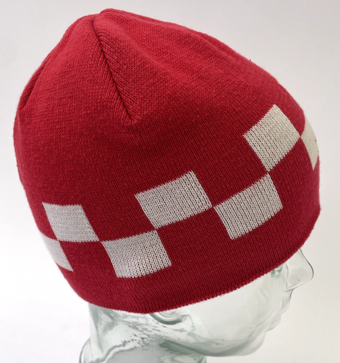 Club Deportivo Chivas Liga MX Mexico FMF Oficial Checkered Knit Hat Beanie OSFA