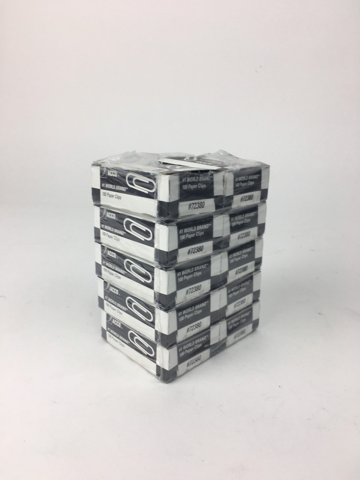 ACCO Paper Clips Smooth Finish No.1 Silver 100 each box lot of 10 boxes NEW