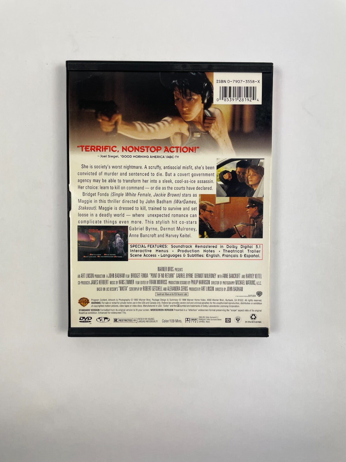 Bridget Fonda Point Of No Return The Government Gave Her A Chioce DVD Movie