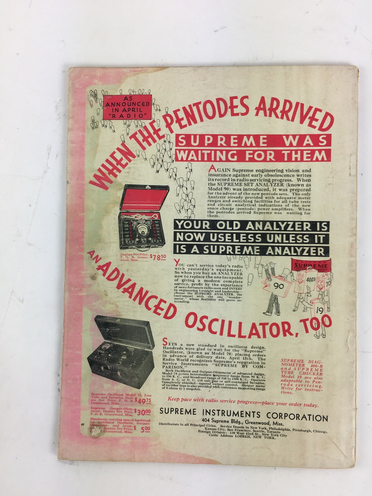 June 1931 Radio Craft Hugo Gernsback Magazine Radio Prospecting Hotel Radio
