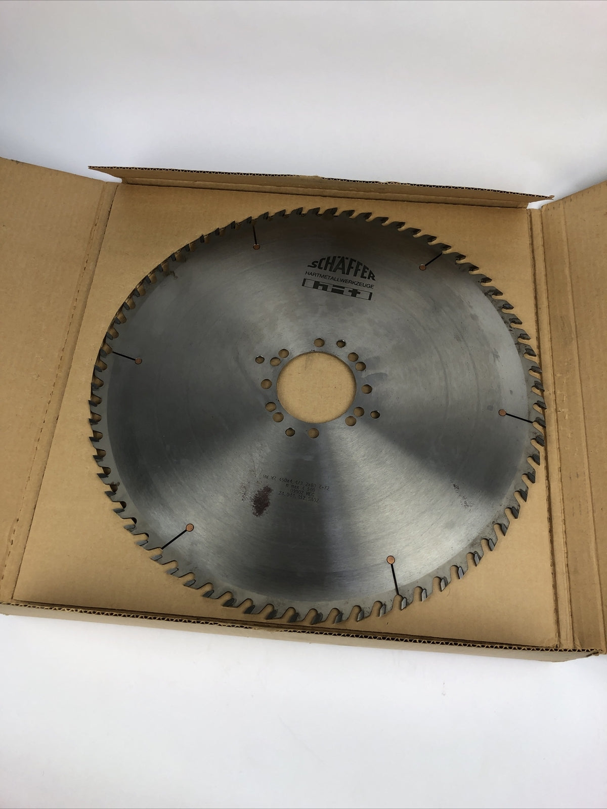 Schaffer HW WZ 450 x 4 4/3 2 x 80 Z=72 TOOTH SAW BLADE 24.044.452.SA02